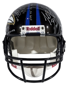 2013 Baltimore Raven Super Bowl XLVII Champion Team Signed Replica Helmet With 21 Signatures (Steiner)